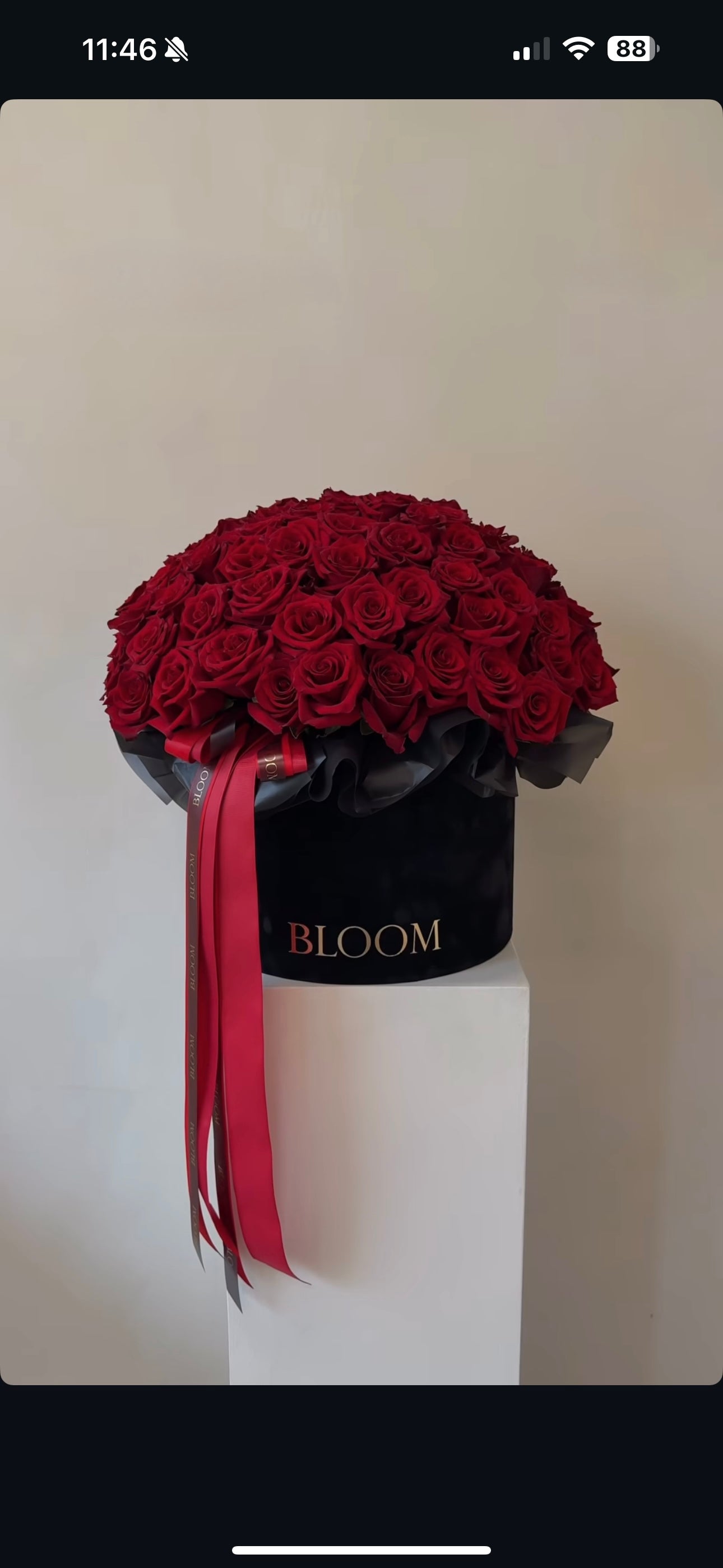 «Red elegance» red roses box