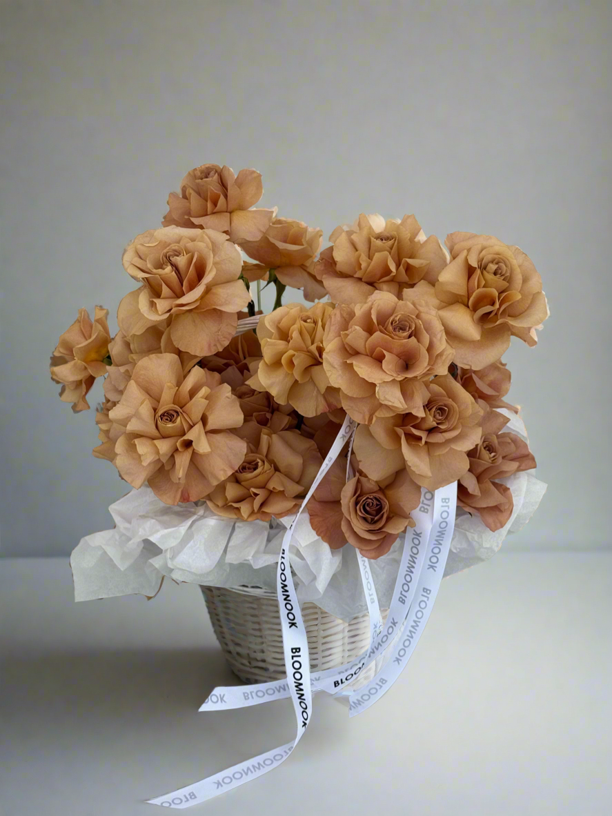 «Cappuccino» French roses basket