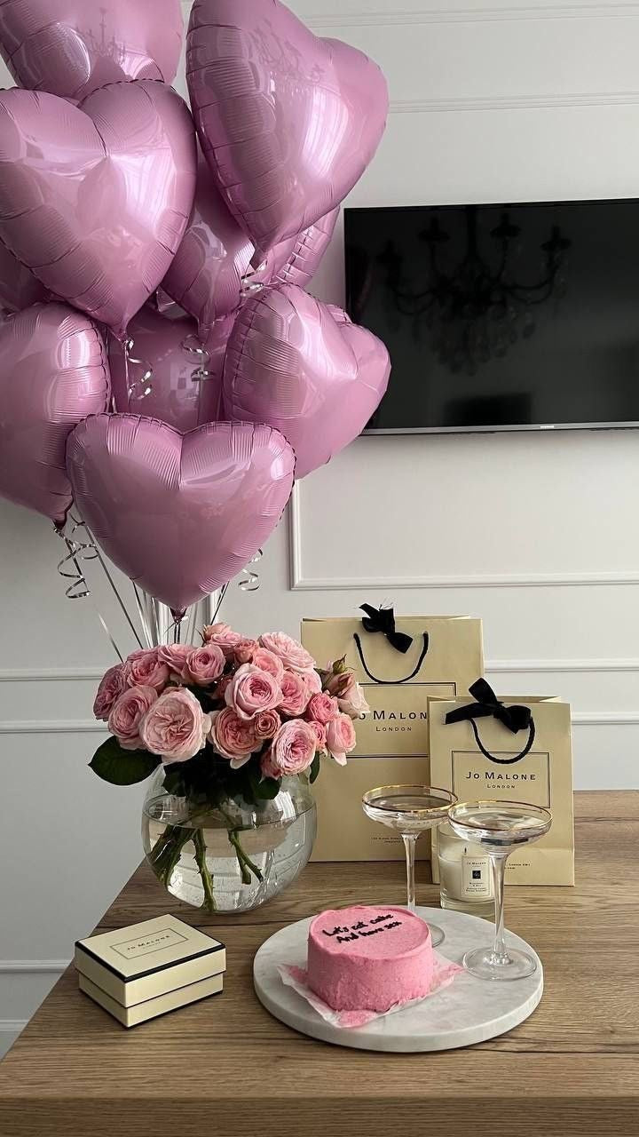 «Pink heart» balloons