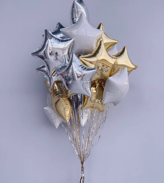 «Golden/Silver star» balloons