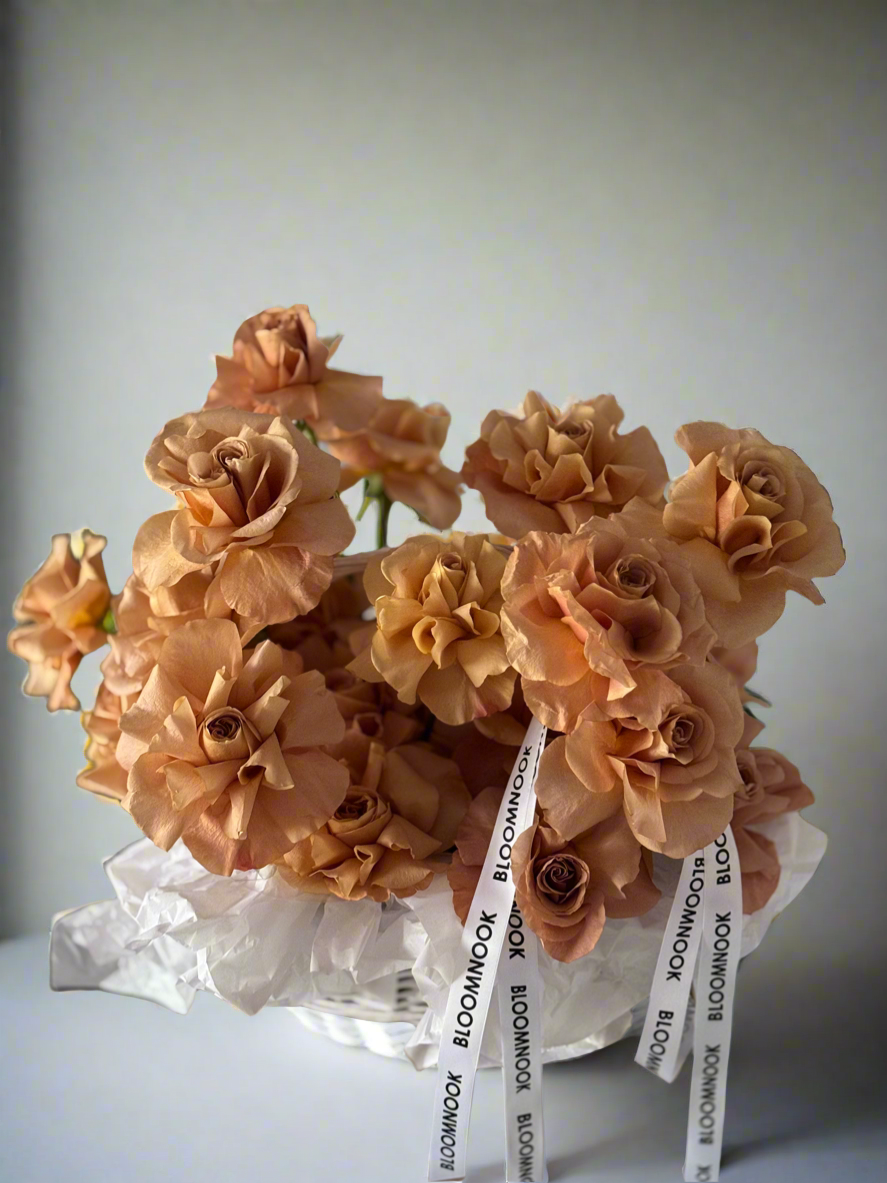 «Cappuccino» French roses basket
