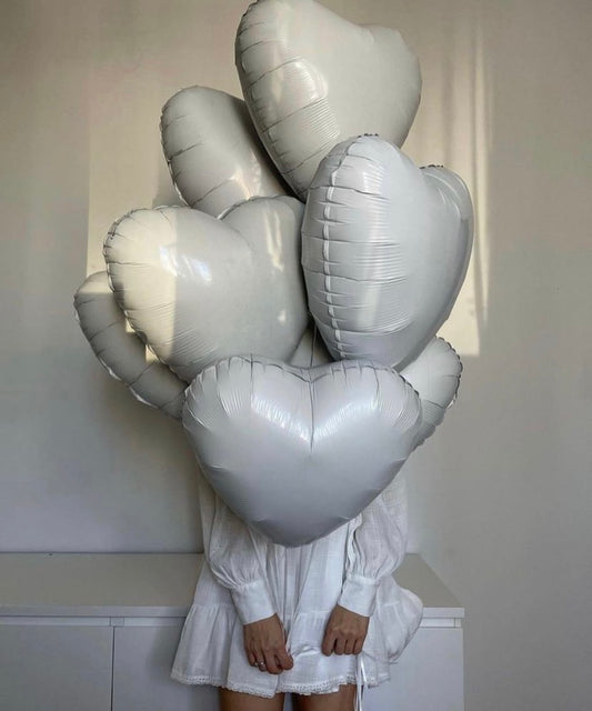 «White heart» balloons